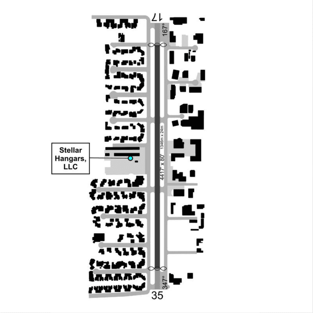 Stellar Airpark P19 runway diagram — Runway 17/35